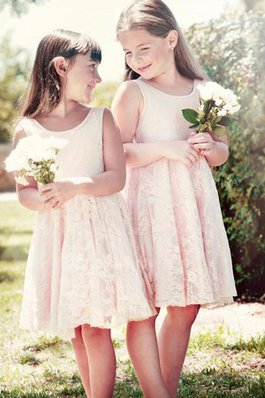 Vestido de Floristas de Volante de Encaje Adorno de Atractivo de Flores