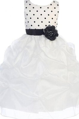 Robe de cortège enfant manche nulle de lotus avec fleurs col u profond