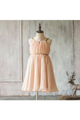 Robe de cortège enfant plissage de lotus avec chiffon ceinture en étoffe