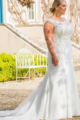 Formal Vestido de Novia de Corte-A de Sala de Barco de Cola Corte