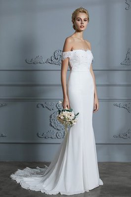 Abito da sposa con perline semplice adorabile fuori dalla spalla sexy moderno