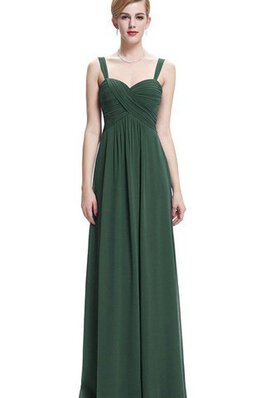 Robe demoiselle d'honneur avec zip de tour de ceinture empire en chiffon col en forme de cœur