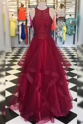 Vestido de Noche de Corte princesa de Abalorio de Hermoso de Natural