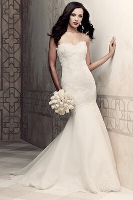 Abito da Sposa Elegante Cuore All Aperto in Tulle Formale a Chiesa