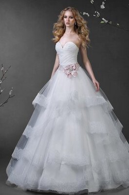 Abito da Sposa Senza Maniche con Perline con Seghettato Lungo con Criss-cross radiosa