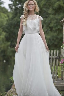 Abito da Sposa in Tulle Tubino in pizzo Semplice Naturale Cappellino