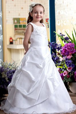 Robe de cortège enfant avec fleurs cordon appliques avec sans manches