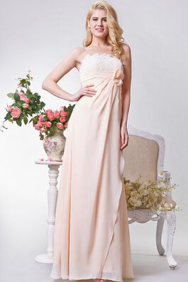 Abito da Damigella con Increspato Romantico in Chiffon A-Line Elegante Lungo