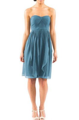 Robe demoiselle d'honneur a-ligne en chiffon ruché