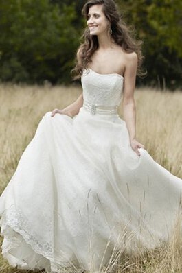 Abito da Sposa A Terra sensuale Cuore in pizzo moda senza spalline