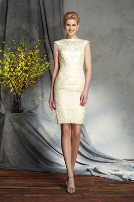 Abito mamma Sposa in Raso Satin Elastico Naturale Tubino Mini con Manica Corte