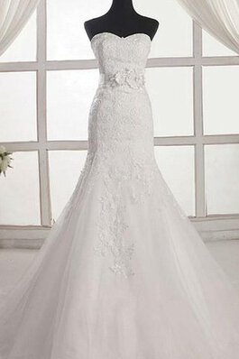 Robe de mariée gaine longueru au niveau de sol bandouliere spaghetti cordon en organza