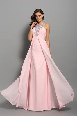 Robe de soirée solennelle avec perle en chiffon gaine longueur au ras du sol