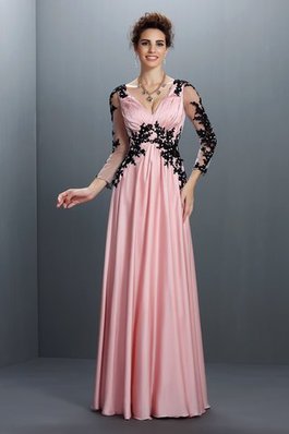 Normale Taille Prinzessin 3 /4 Länge Ärmeln Bodenlanges Sexy Abendkleid