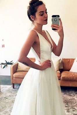 Vestido de Novia de Cola Barriba de Espalda Descubierta de Largo de Fabuloso