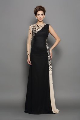 Robe de bal longue officiel naturel avec perle avec chiffon