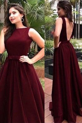 Abito da ballo principessa bellissima a-line naturale barchetta in raso satin elastico