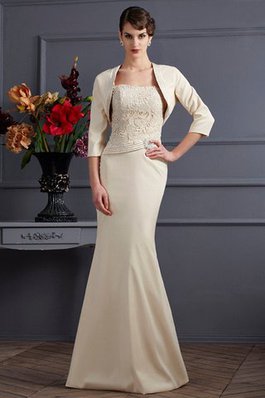 Abito mamma Sposa Naturale Lungo Senza Maniche in Raso Satin Elastico in Pizzo