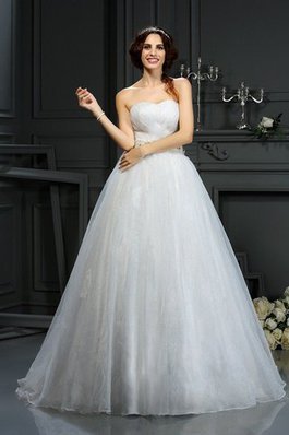 Abito da Sposa Medievale A-Line con Applique Principessa in Organza