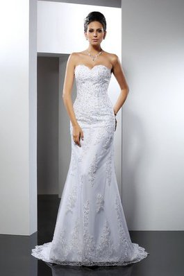 Robe de mariée longue vintage avec sans manches de tour de ceinture empire en satin