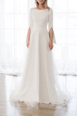 Robe de mariée absorbant avec zip longueur au ras du sol modeste formelle