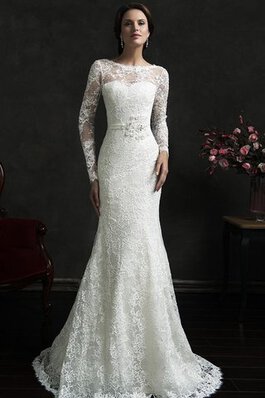 Abito da Sposa con Applique Semplice Sirena in Pizzo Elegante decorato