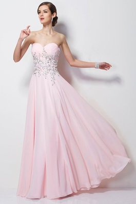 Prinzessin Herz-Ausschnitt Chiffon Anständiges Bodenlanges Ballkleid