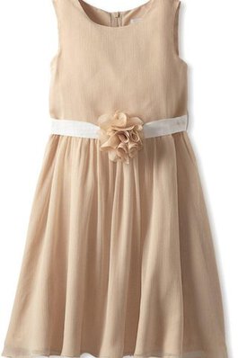 Robe de cortège enfant plissé encolure ronde avec manche épeules enveloppants avec fleurs