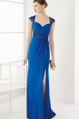 Abito da Ballo stravagante Lungo Cerniera in Chiffon Tubino con Applique