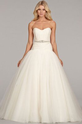 Robe de mariée naturel avec perle avec sans manches ruché textile en tulle