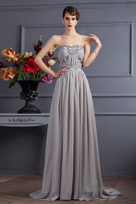 Robe de soirée longue ligne a avec perle de princesse avec fronce