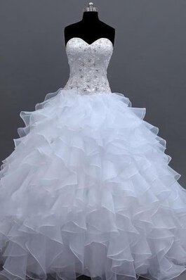 Vestido de Novia de Hasta el suelo de Apliques de Manga suelta de Encaje Adorno