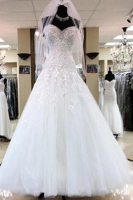 Vestido de Novia de Corte Evasé de Natural de Sin mangas de Seductor