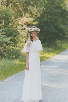 Abito da Sposa in Pizzo Semplice lusso Vintage A Terra A-Line