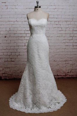 Robe de mariée officiel intemporel modeste avec zip de traîne moyenne