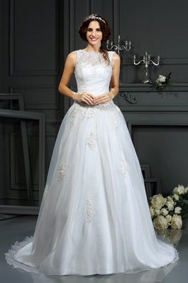 Abito da Sposa Principessa Senza Maniche Lunghi A-Line Retro