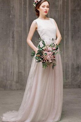 A-Line Ärmellos einfaches Brautjungfernkleid mit Rüschen mit Knöpfen