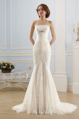 Abito da Sposa in pizzo con Applique sensuale senza strap retro Elegante