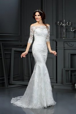 Robe de mariée naturel longue fermeutre eclair de traîne courte collant