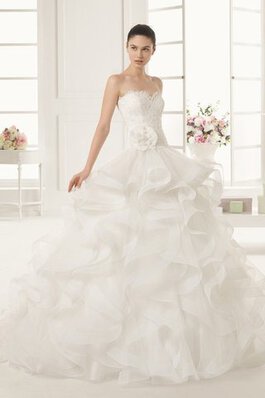 Robe de mariée distinguee exclusif impressioé avec zip de traîne moyenne