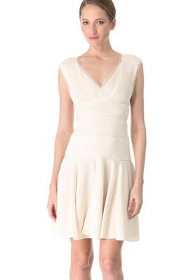 Abito da Sposa Senza Maniche con Piega con Increspato V-Scollo Naturale in Chiffon