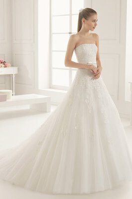 Robe de mariée delicat branle avec broderie avec sans manches de bustier