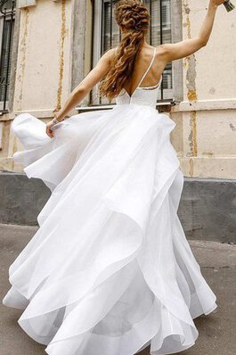 Abito da Sposa in Taffeta seducente stravagante Conotta V-Scollo in pizzo