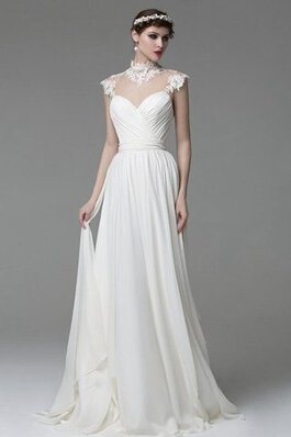 Robe de mariée discrete naturel avec manche courte elevé avec manche épeules enveloppants