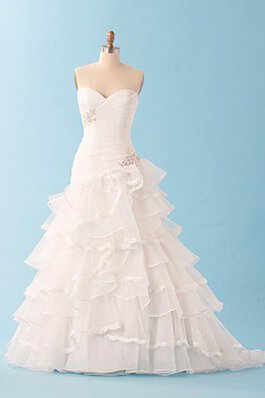 Elegante Vestido de Novia de Corte-A de Hinchado de Largo de Escote Corazón