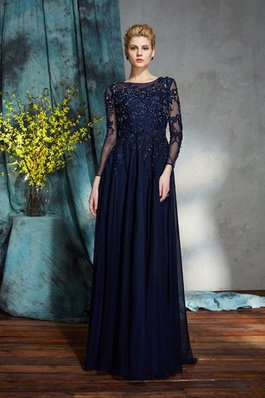 Abito mamma Sposa con Applique Naturale Cerniera Lungo in Chiffon