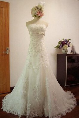 Robe de mariée appliques trou de serrure avec manche épeules enveloppants de sirène