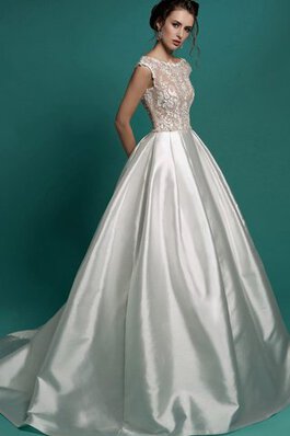 Abito da Sposa A Terra Ball Gown Barchetta Cappellino Cerniera tradizionale