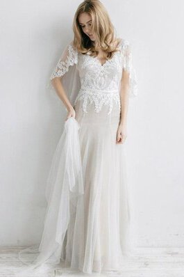 Abito da Sposa Formale E Informale Elegante sexy Senza Maniche in pizzo con Mezze Maniche