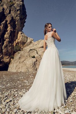 Abito da Sposa Spazzola Treno Elegante in Pizzo alta vita a Spiaggia in pizzo